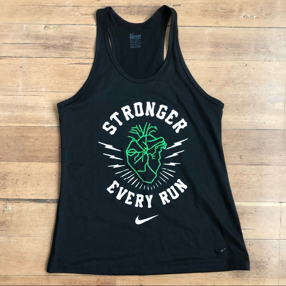 Nike Dry Fit Stronger Every Run BOSTON Racerback Tank sz M
